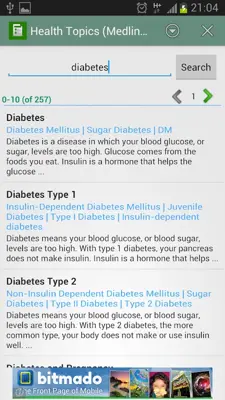 Health Topics android App screenshot 3